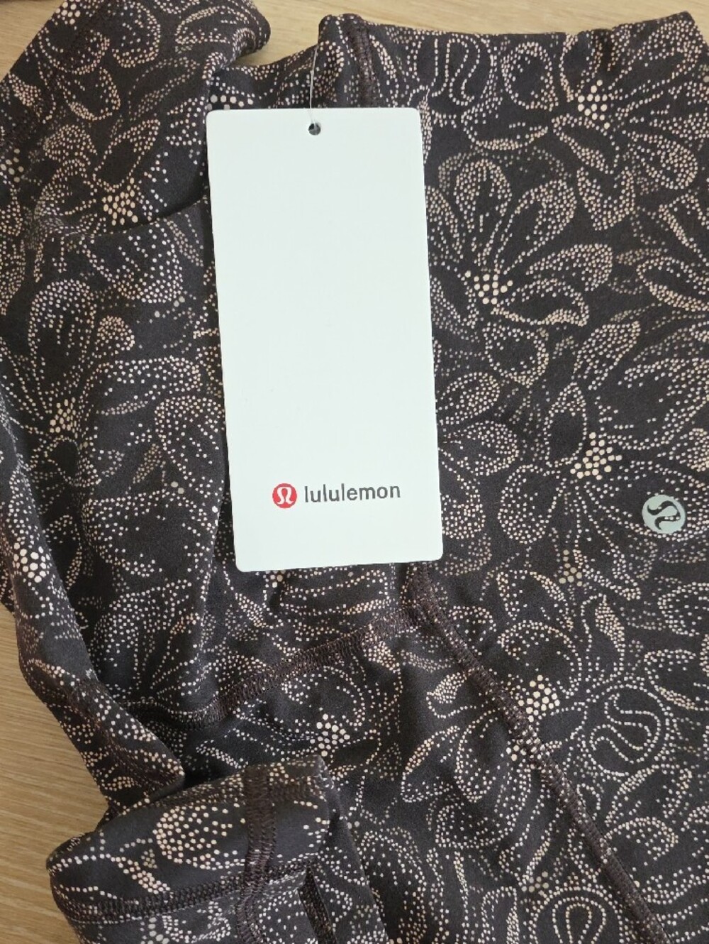 lululemon athletica Brown Floral Print High-Rise Athletic Bike Shorts - Picture 6 of 6